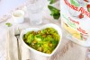 Girasoli pomodori secchi, basilico e burrata con crema di zucchine e menta